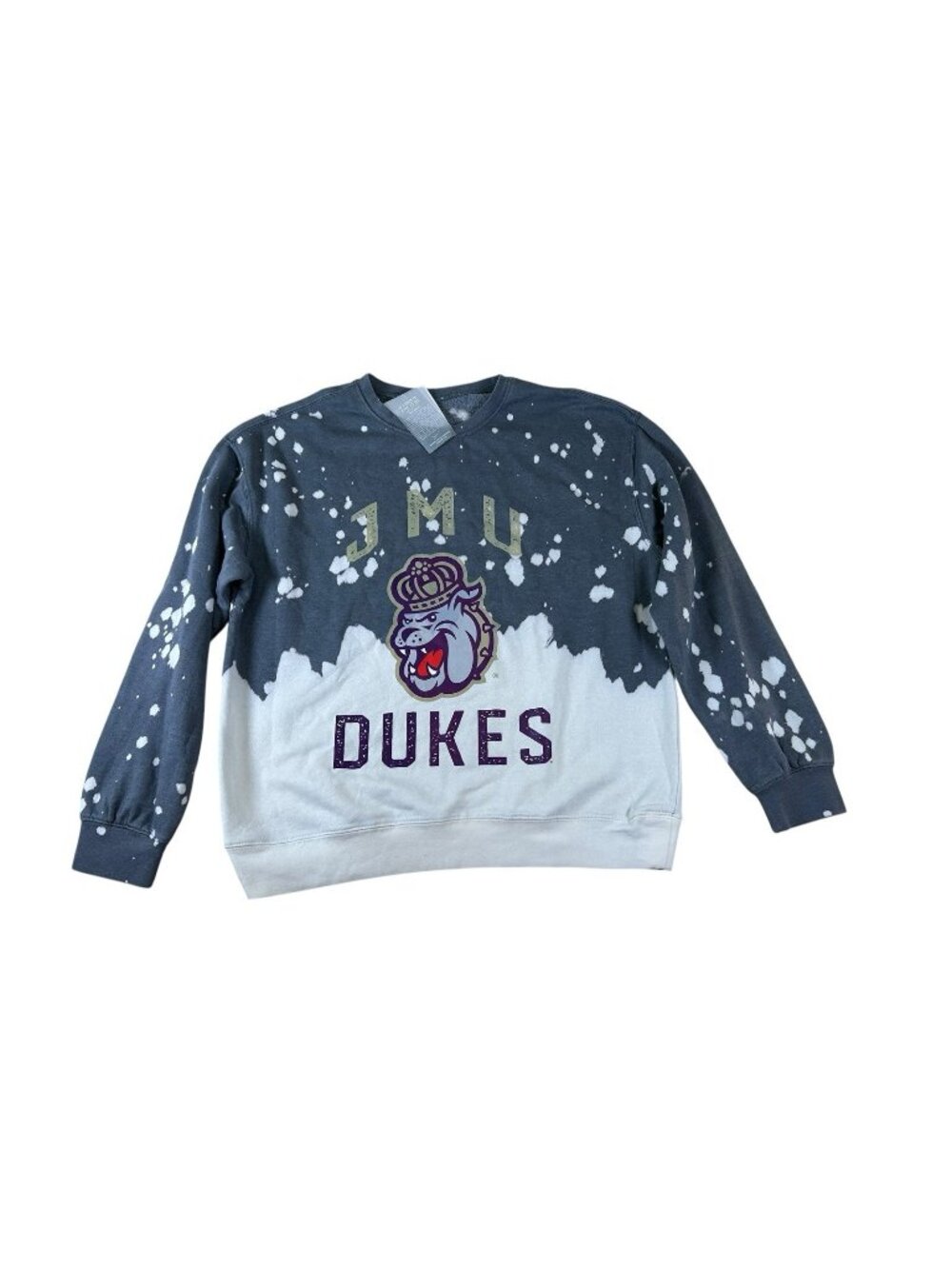 NWT Gameday Couture JMU Dukes Sweatshirt Grey Purple Duke Dog Size Medium New